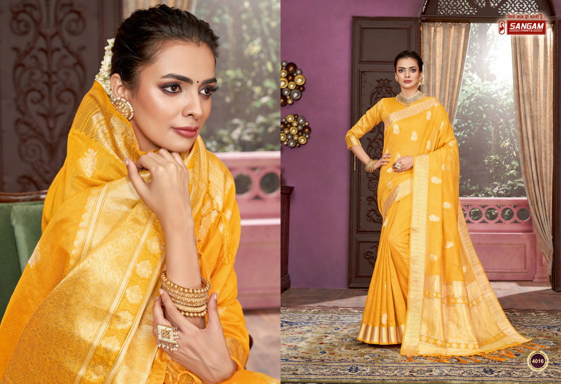 Sangam Laddo Festive Wear Designer Fancy Cotton Handloom Saree Collection